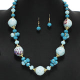 102192, CERAMIC BALL BEADED NECKLACE