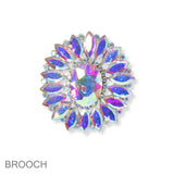 102195, OVAL MARQUISE RHINESTONE PIN BROOCH