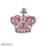 102200, CROWN CRYSTAL RHINESTONE PIN BROOCH
