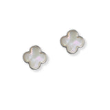 102202, MOTHER OF PEARL CLOVER STUD EARRING