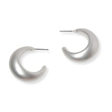 102216, 30MM CRESCENT HOOP EARRING