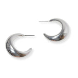 102216, 30MM CRESCENT HOOP EARRING