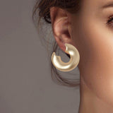 102217, 40MM GEOMETRIC HOOP EARRING