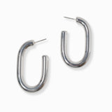 102218, 45MM OVAL HOOP EARRING