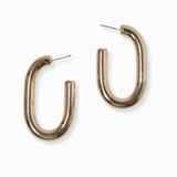 102218, 45MM OVAL HOOP EARRING