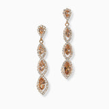 102221, MARQUISE CUBIC ZIRCONIA CRYSTAL RHINESTONE DANGLE EARRING