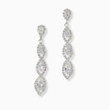 102221, MARQUISE CUBIC ZIRCONIA CRYSTAL RHINESTONE DANGLE EARRING