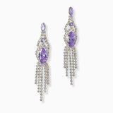 102222, MARQUISE CUBIC ZIRCONIA CRYSTAL RHINESTONE EARRING