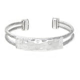 102236, HAMMERED ACCENT METAL CUFF BRACELET