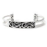 102237, FILIGREE ACCENT METAL CUFF BRACELET