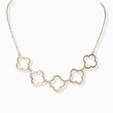 102249, CUTOUT CLOVER STATION NECKLACE