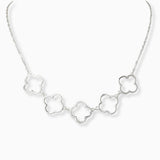 102249, CUTOUT CLOVER STATION NECKLACE