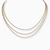 102251, DAINTY BEADED MULTI LAYERED NECKLACE