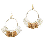 102253, SEED BEADED DANGLE EARRING
