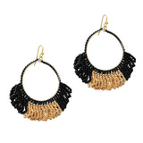 102253, SEED BEADED DANGLE EARRING