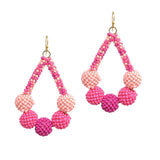 102254, BALL SEED BEADED DANGLE EARRING
