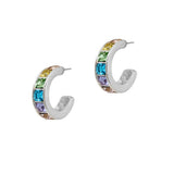 102259, RHINESTONE ACCENT ROUND HOOP EARRING