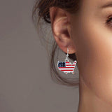 102269, AMERICAN FLAG MAP EARRING