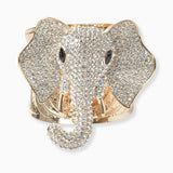 102274, ELEPHANT CRYSTAL RHINESTONE CUFF BRACELET