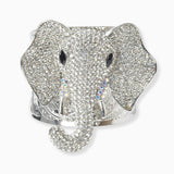 102274, ELEPHANT CRYSTAL RHINESTONE CUFF BRACELET