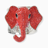 102274, ELEPHANT CRYSTAL RHINESTONE CUFF BRACELET