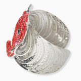 102274, ELEPHANT CRYSTAL RHINESTONE CUFF BRACELET