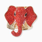 102274, ELEPHANT CRYSTAL RHINESTONE CUFF BRACELET