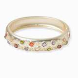 102278, MULTI SHAPE CUBIC ZIRCONIA DESIGNER INSPIRED BANGLE BRACELET