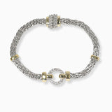 102284, ROUND CUBIC ZIRCONIA MAGNETIC CLOSURE BRACELET