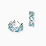 102288, MARQUISE ACCENT CUBIC ZIRCONIA HOOP EARRING