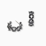 102288, MARQUISE ACCENT CUBIC ZIRCONIA HOOP EARRING