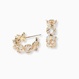 102288, MARQUISE ACCENT CUBIC ZIRCONIA HOOP EARRING
