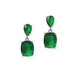 102291, GEOMETRIC CUBIC ZIRCONIA DANGLE EARRING