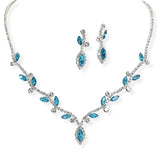 107127, MARQUISE ACCENT CRYSTAL RHINESTONE NECKLACE SET