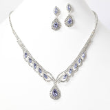 102295, CRYSTAL RHINESTONE NECKLACE SET