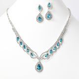 102295, CRYSTAL RHINESTONE NECKLACE SET