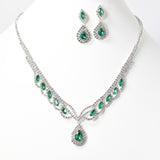 102295, CRYSTAL RHINESTONE NECKLACE SET