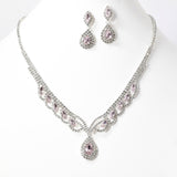 102295, CRYSTAL RHINESTONE NECKLACE SET