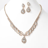 102295, CRYSTAL RHINESTONE NECKLACE SET