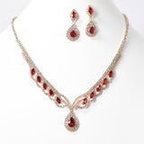 102295, CRYSTAL RHINESTONE NECKLACE SET