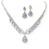 102295, CRYSTAL RHINESTONE NECKLACE SET