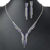 102307, CRYSTAL RHINESTONE NECKLACE SET