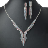 102307, CRYSTAL RHINESTONE NECKLACE SET