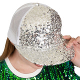 102317, SEQUIN ACCENT MESH SNAPBACK CAP