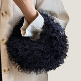 102318, FUR MINI CROSS BODY HANDBAG