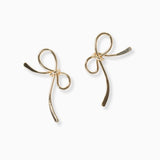 102323, RIBBON BOW METAL EARRING