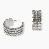 102333, WAFFLE TEXTURED METAL HOOP EARRING