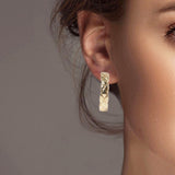 102334, TEXTURED METAL HOOP EARRING