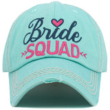 102361, "BRIDE SQUAD" WASHED VINTAGE BALL CAP