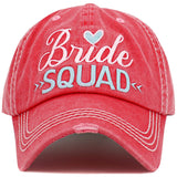 102361, "BRIDE SQUAD" WASHED VINTAGE BALL CAP